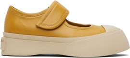 Marni Marni Yellow Nappa Leather Mary Jane Ballerina Flats