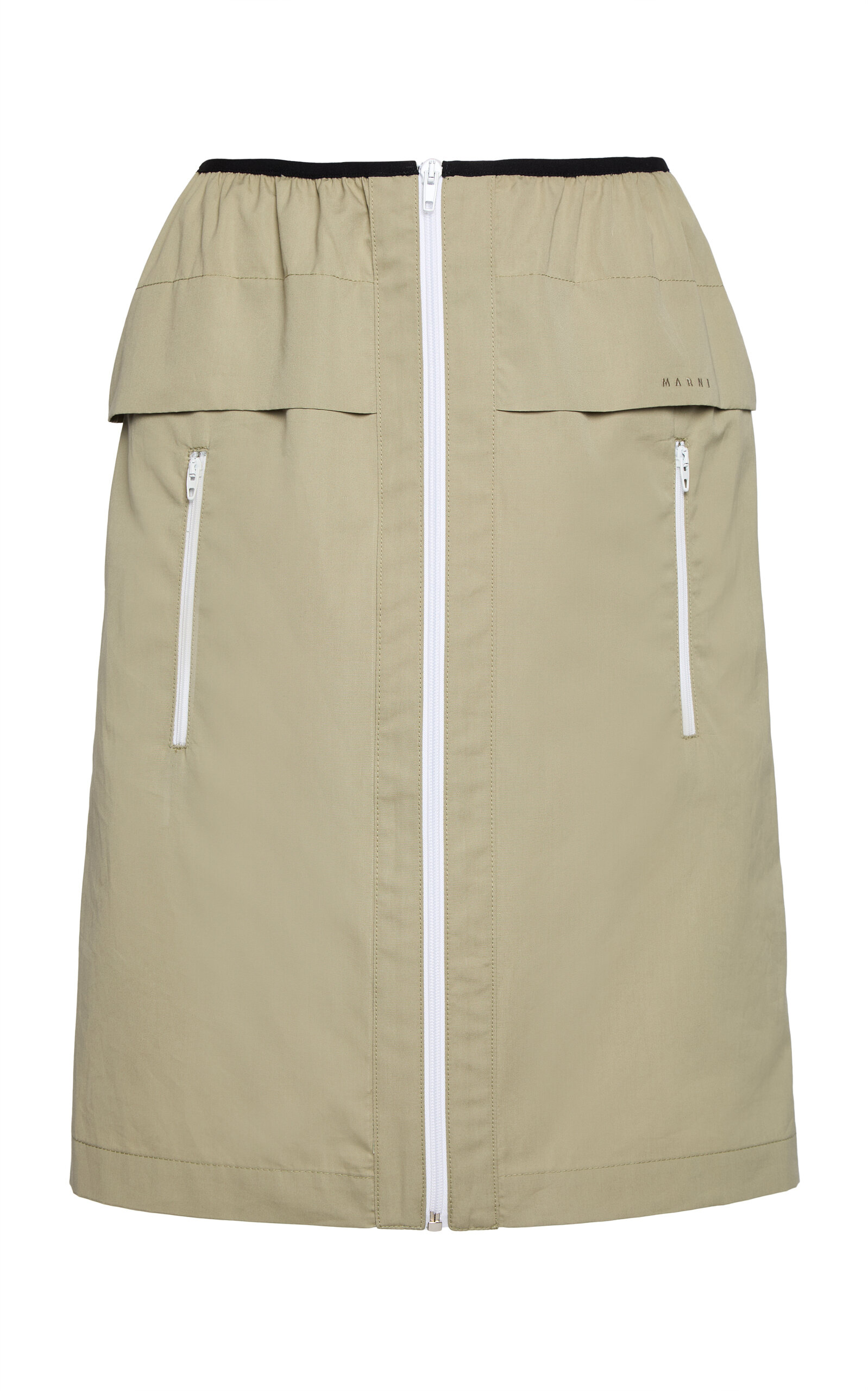 Marni Marni Zip Down Cotton Woven Skirt
