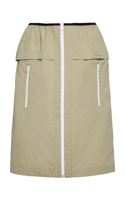 Marni Marni Zip Down Cotton Woven Skirt