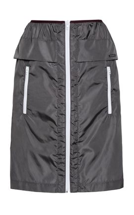 Marni Marni Zip MetalEffect Woven Skirt