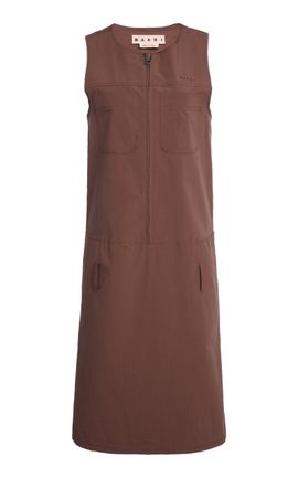 Marni Marni Zippered StretchCotton Midi Dress
