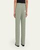 Marni Mini Check Jacquard Straight-Leg Pull-On Pants - 3