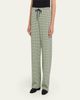 Marni Mini Check Jacquard Straight-Leg Pull-On Pants - 4