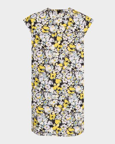 Marni Pop Flowers-Print Cotton Poplin Mini Shift Dress