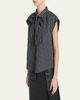 Marni Self-Tie Half-Placket Striped Blouse - 4