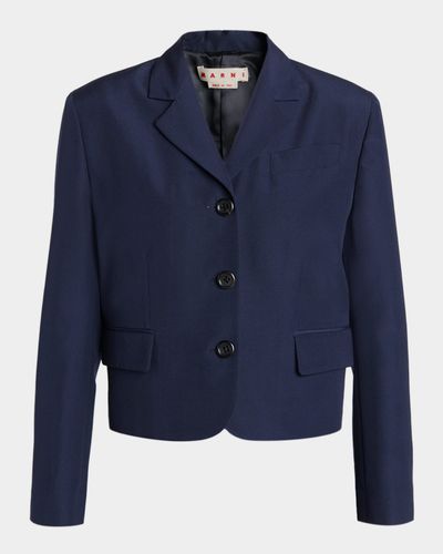 Marni Short Techno Wool Jacket