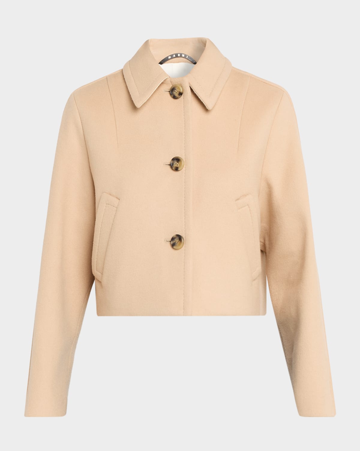 Marni Single-Breasted Wool Cropped Jacket
