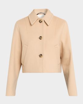 Marni Single-Breasted Wool Cropped Jacket
