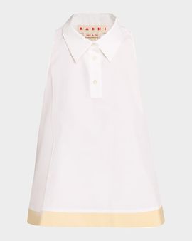 Marni Sleeveless Collared Trapeze Top
