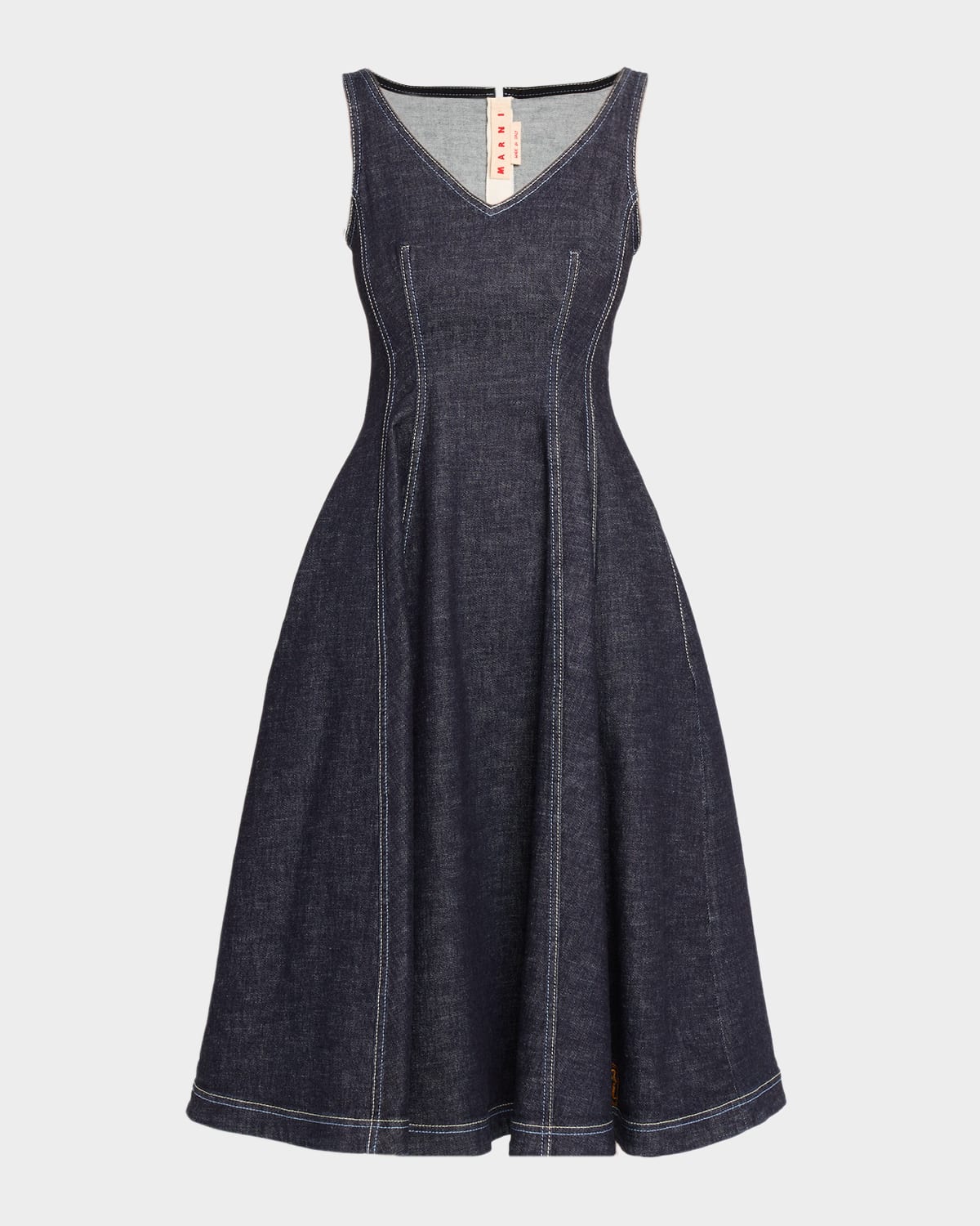 Marni Sleeveless Denim Midi Dress