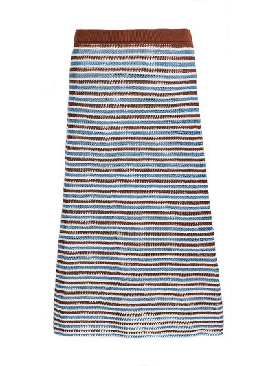 Marni Women's Stripe Crochet Knee-Length Skirt