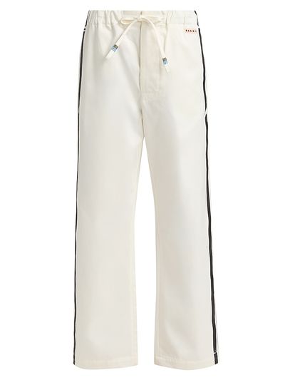 Marni Women's Tuxedo Striped Cotton Drawstring Trousers