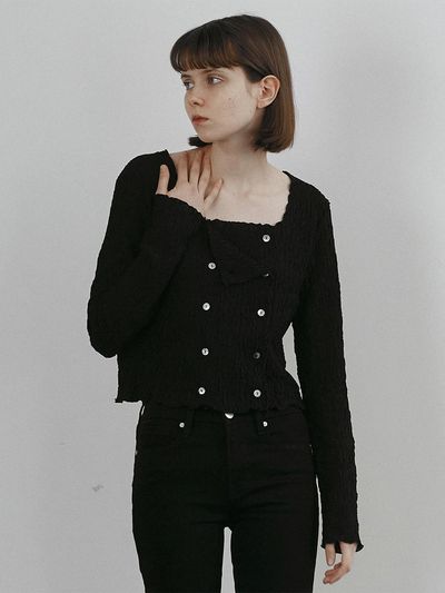 MAROYH Bubble cardigan (Black)