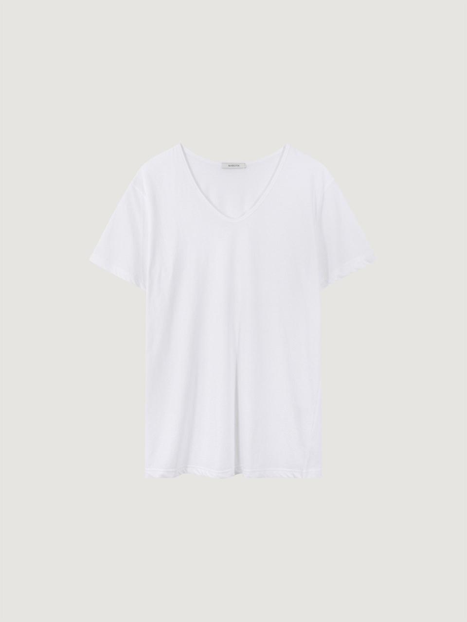 MAROYH Fresh U neck t - shirts (White)