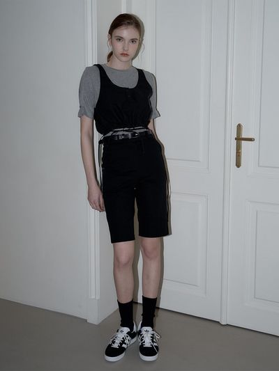 MAROYH Slim Half Pants_Black