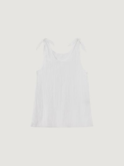 MAROYH Wrinkle sleeveless top (White)