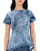 Marques'Almeida Marques'Almeida Acid Wash Denim Fitted T-Shirt Blue - 1