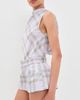 Marques'Almeida Marques'Almeida Bonded Satin Mini Skirt Tartan Plaid - 4