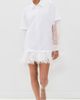 Marques'Almeida Marques'Almeida Ostrich Feather Hem T-Shirt Dress White - 2
