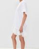 Marques'Almeida Marques'Almeida Ostrich Feather Hem T-Shirt Dress White - 5