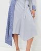 Marques'Almeida Marques'Almeida Patchwork Wrap Skirt with Folded Belt Blue Stripe - 2