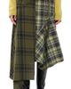 Marques'Almeida Marques'Almeida Plaid Folded Belt Wrap Skirt Green Plaid - 1