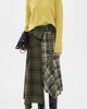 Marques'Almeida Marques'Almeida Plaid Folded Belt Wrap Skirt Green Plaid - 2