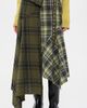 Marques'Almeida Marques'Almeida Plaid Folded Belt Wrap Skirt Green Plaid - 3