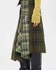Marques'Almeida Marques'Almeida Plaid Folded Belt Wrap Skirt Green Plaid - 5