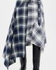 Marques'Almeida Marques'Almeida Plaid Wrap Skirt with Folded Belt Blue Plaid - 2