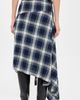 Marques'Almeida Marques'Almeida Plaid Wrap Skirt with Folded Belt Blue Plaid - 3