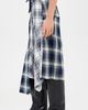 Marques'Almeida Marques'Almeida Plaid Wrap Skirt with Folded Belt Blue Plaid - 4