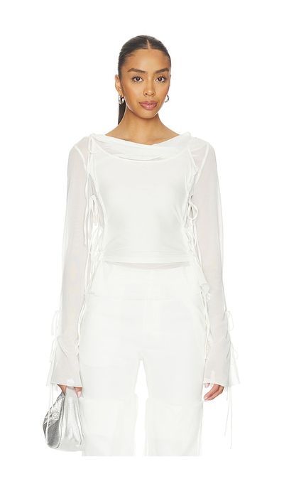 MARRKNULL MARRKNULL Patchwork Chiffon Top