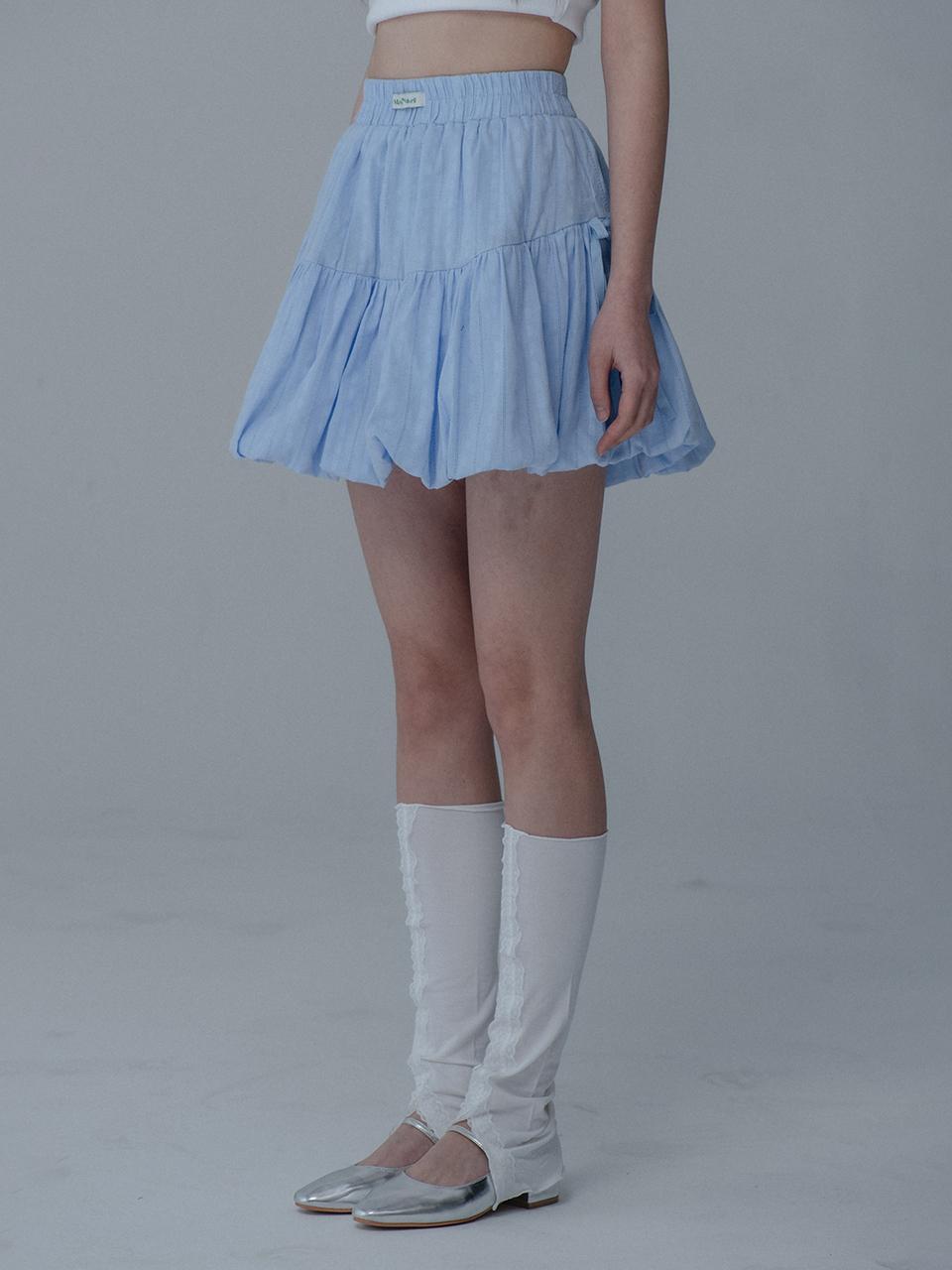 mars en avril Balloon Ribbon Banding Mini Skort [Sky Blue]