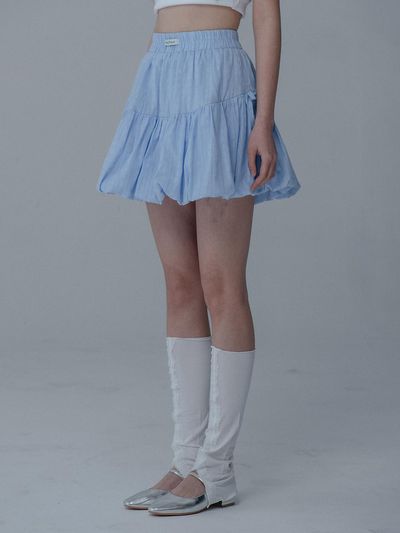 mars en avril Balloon Ribbon Banding Mini Skort [Sky Blue]