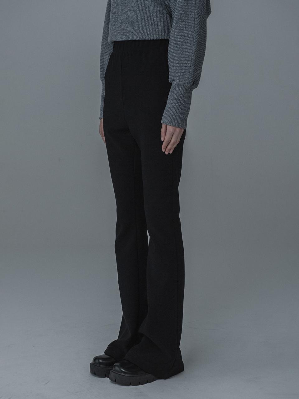 mars en avril Bootcut Fleece Span Banding Pants [Black]