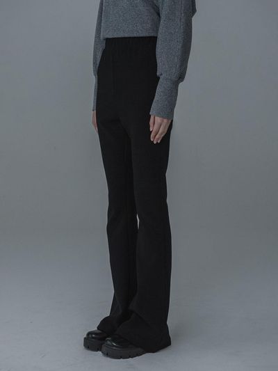 mars en avril Bootcut Fleece Span Banding Pants [Black]