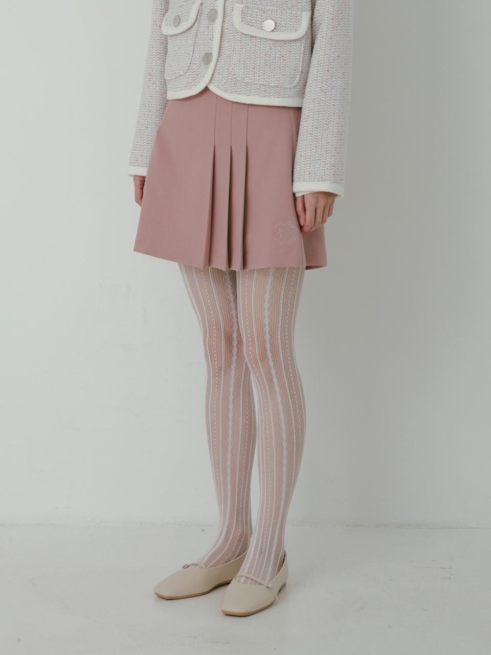 mars en avril SIDE PLEATS POINT SKIRT_PINK