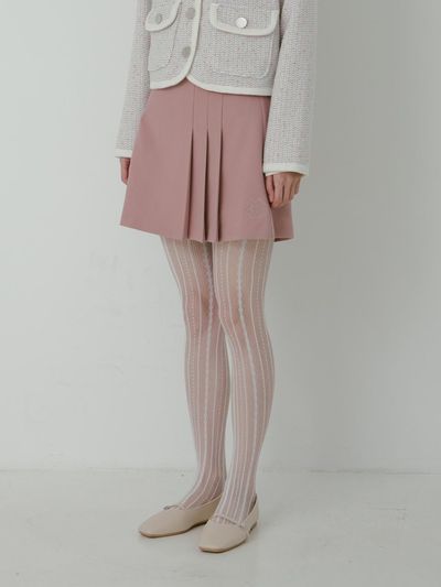 mars en avril SIDE PLEATS POINT SKIRT_PINK