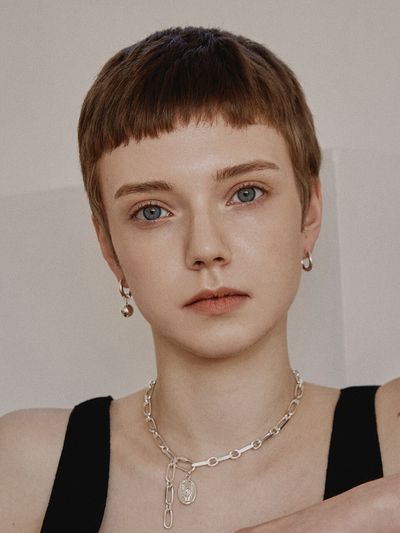 MARSBOM Bone and boll earring silver