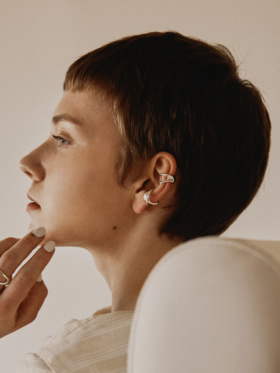 MARSBOM Chair Two Way Earcuff Silver