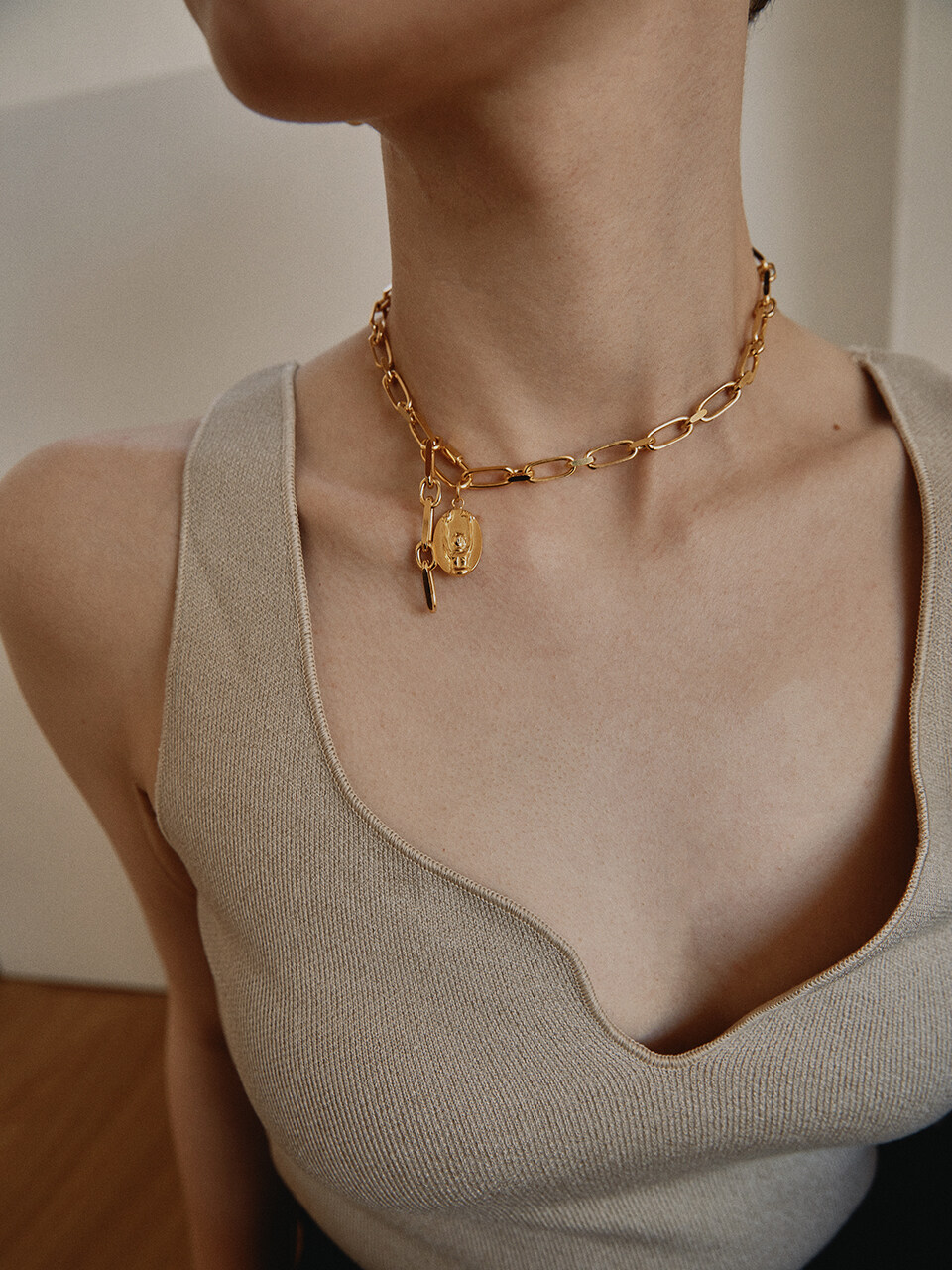 MARSBOM Savoy chain necklace gold
