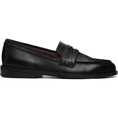 Marsèll Marsèll Black Mocasso Waxed Reversed Leather Loafers