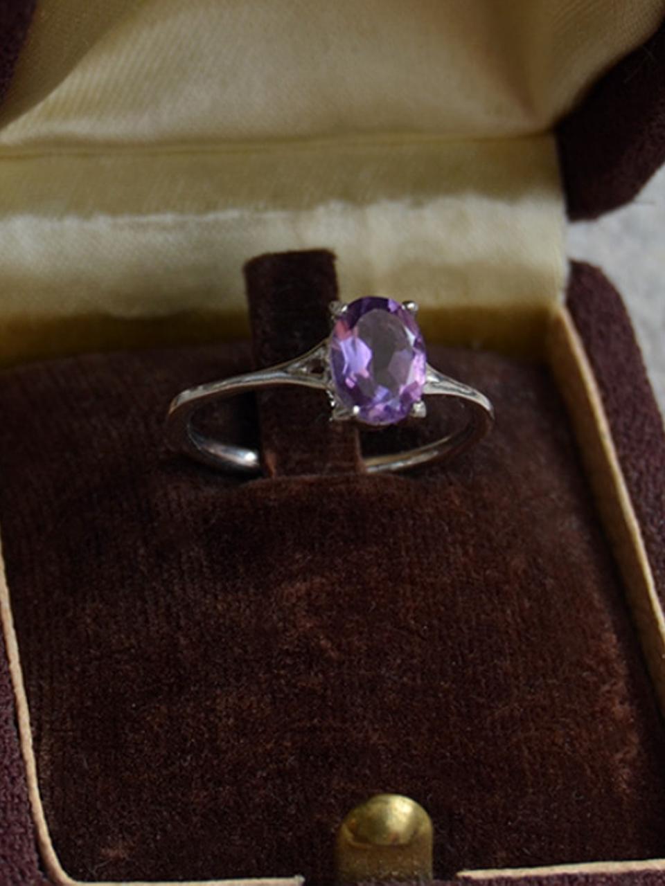 martha in the garret blair. amethyst Ring