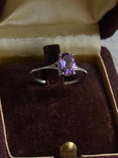 martha in the garret blair. amethyst Ring