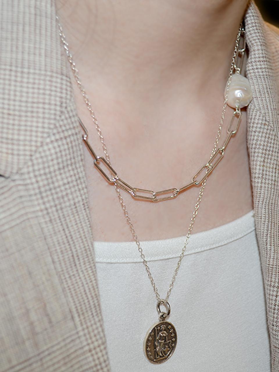 martha in the garret Italian Silver Baroque Pearl Necklace