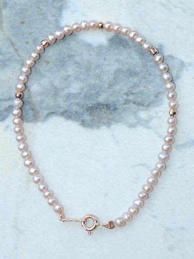 martha in the garret Marcela Pearl Bracelet [Pink]