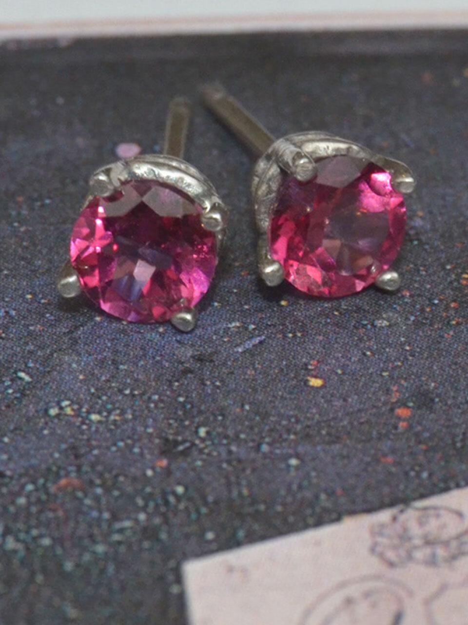 martha in the garret pink topaz.206 Earring