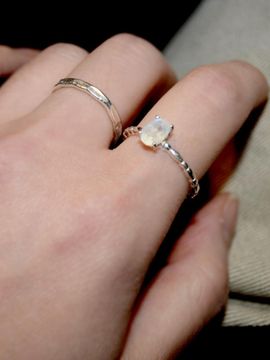 martha in the garret Rainbow Moonstone Sterling Silver Ring