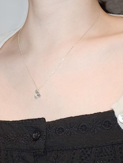 martha in the garret Sterling Silver Adjustable Flower Necklace